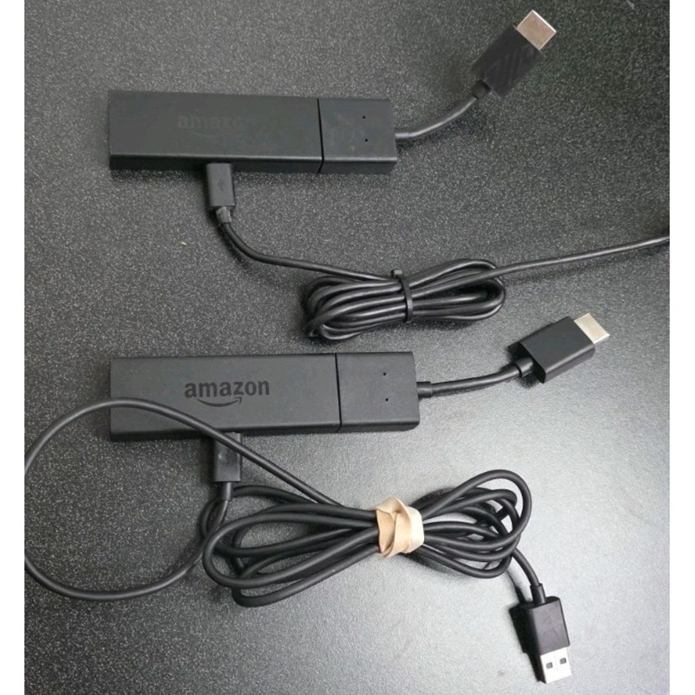 2pc Amazon Fire TV Stick 2nd Generation LY73PR No Remote Twsted‎ Working EUC